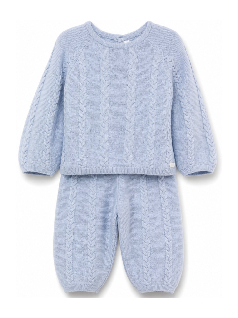 Set cardigan e pantaloni per neonato Tartine Et Chocolat azzurro in maglia a trecce CD36030 42 TArtine & Chocolat KIDS 