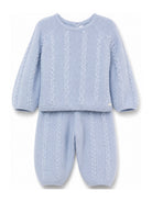 Set cardigan e pantaloni per neonato Tartine Et Chocolat azzurro in maglia a trecce CD36030 42 TArtine & Chocolat KIDS 
