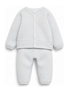 Set cardigan e pantaloni per neonato Tartine Et Chocolat azzurro con lavorazione pointelle CD36040 41 TArtine & Chocolat KIDS 