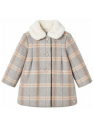 Cappotto per neonata Tartine & Chocolat Kids beige con design a quadri CD44011 68 TArtine & Chocolat KIDS 