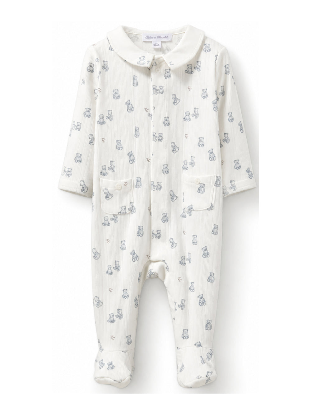 Tutina per neonati Tartine Et Chocolat Kids bianca con stampa con orsetto CD54040 13 TArtine & Chocolat KIDS 