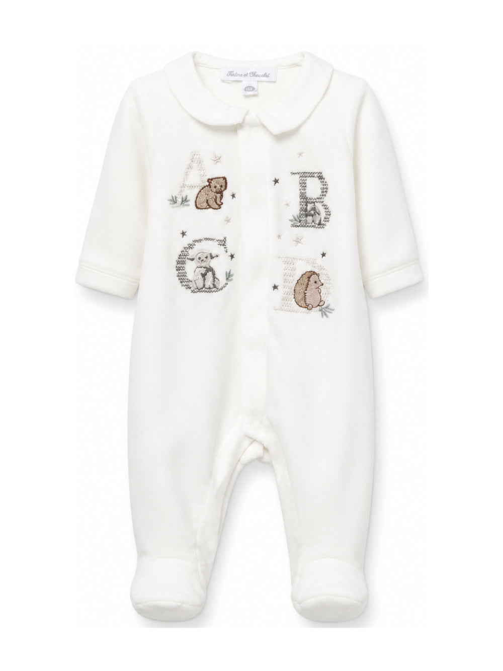 Tutina per neonati Tartine Et Chocolat Kids bianca con animali ricamati CD54060 13 TArtine & Chocolat KIDS 