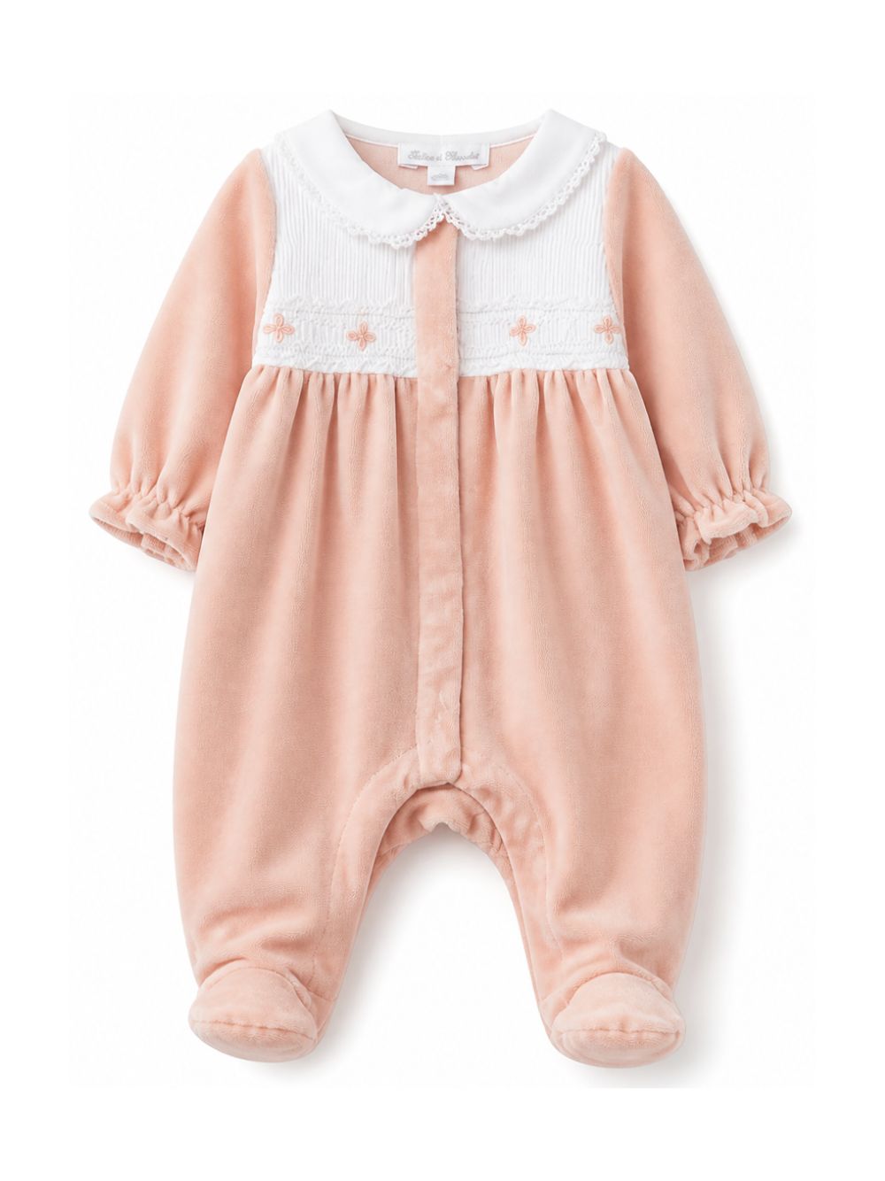 Tutina per neonata Tartine & Chocolat Kids rosa in velluto CD54080 36 TArtine & Chocolat KIDS 
