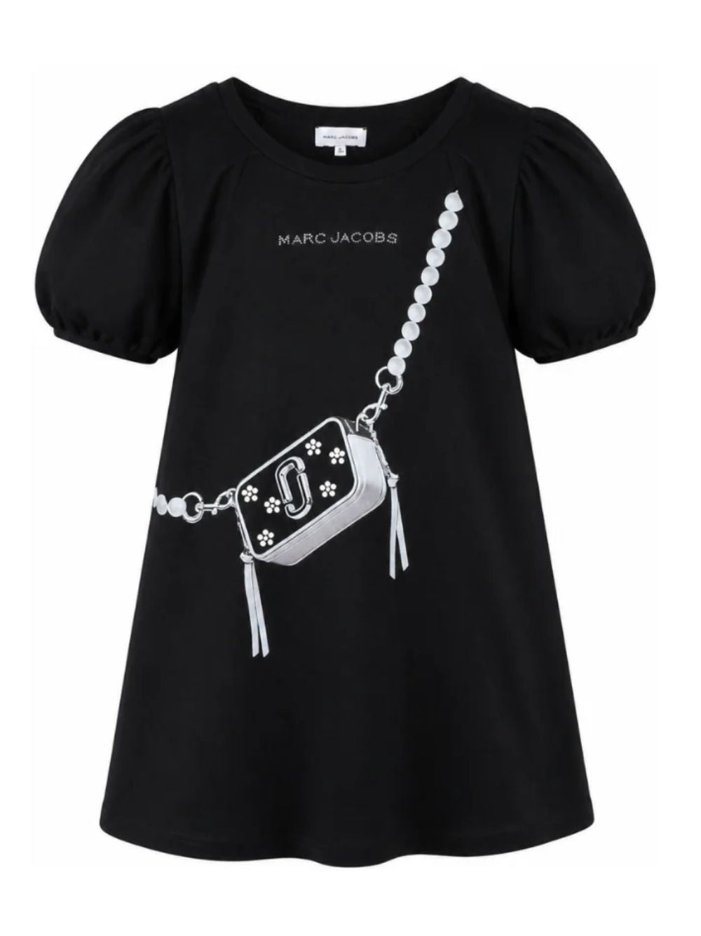 Abito per bambina The Marc Jacobs Kids nero con maniche a palloncino W60971 09B THE MARC JACOBS KIDS 