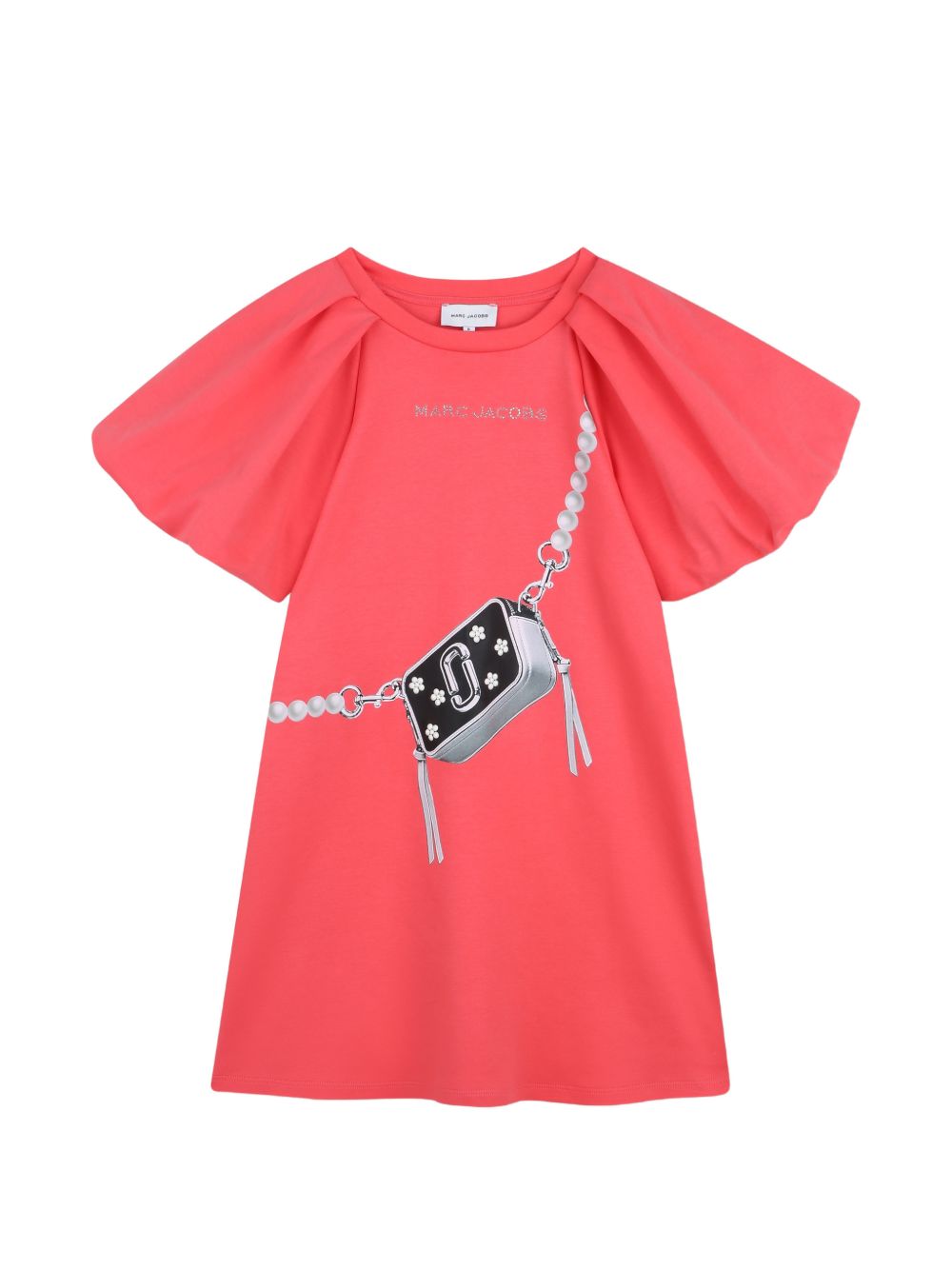 Abito Snapshot per bambina The Marc Jacobs Kids rosa con stampa graafica sul davanti W60971 98A THE MARC JACOBS KIDS 