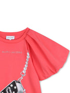 Abito Snapshot per bambina The Marc Jacobs Kids rosa con stampa graafica sul davanti W60971 98A THE MARC JACOBS KIDS 