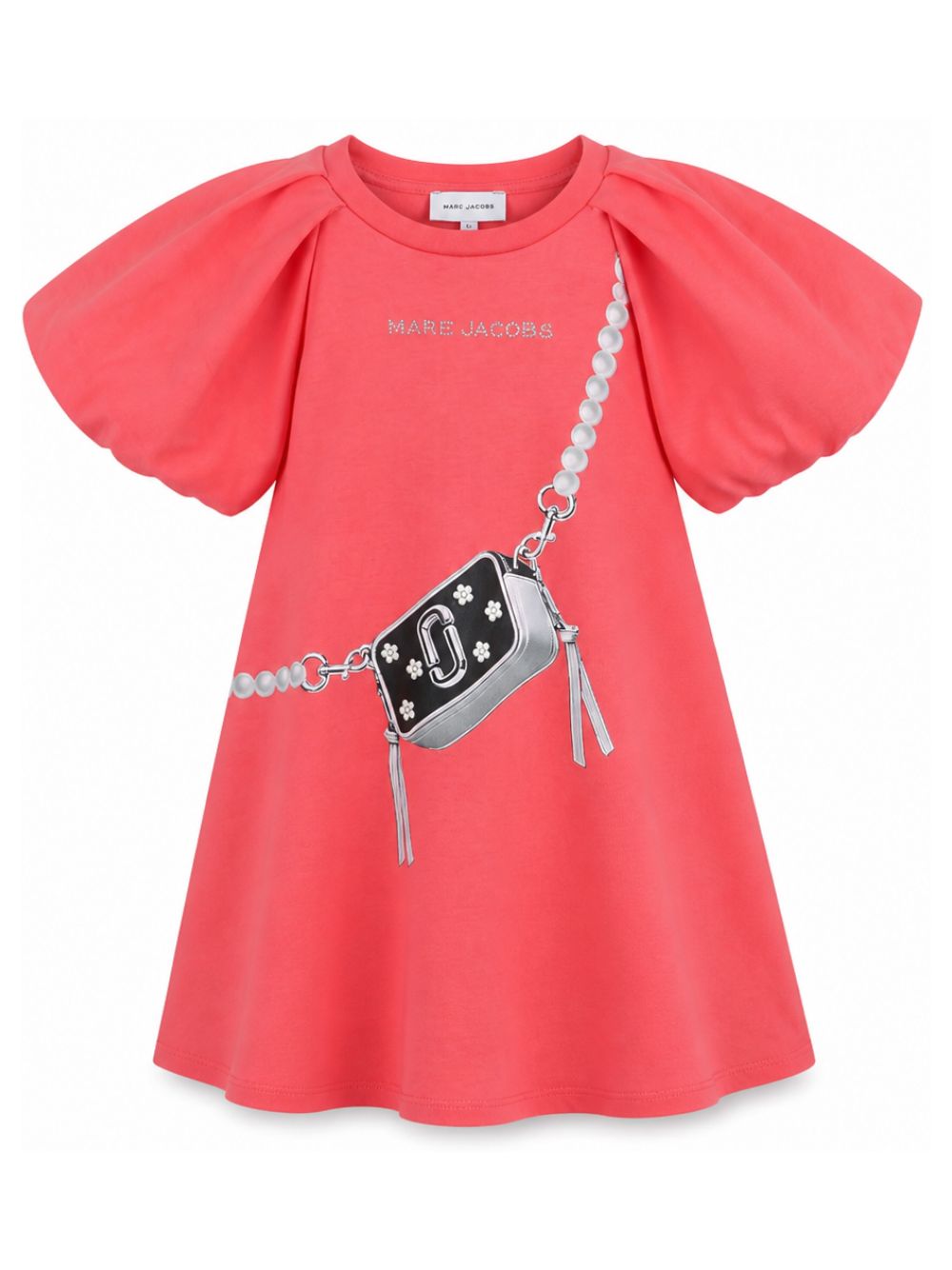Abito Snapshot per bambina The Marc Jacobs Kids rosa con stampa graafica sul davanti W60971 98A THE MARC JACOBS KIDS 