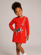 Abito per bambina The Marc Jacobs Kids rosso con stampa Snapshot Bag W60973 975 THE MARC JACOBS KIDS 