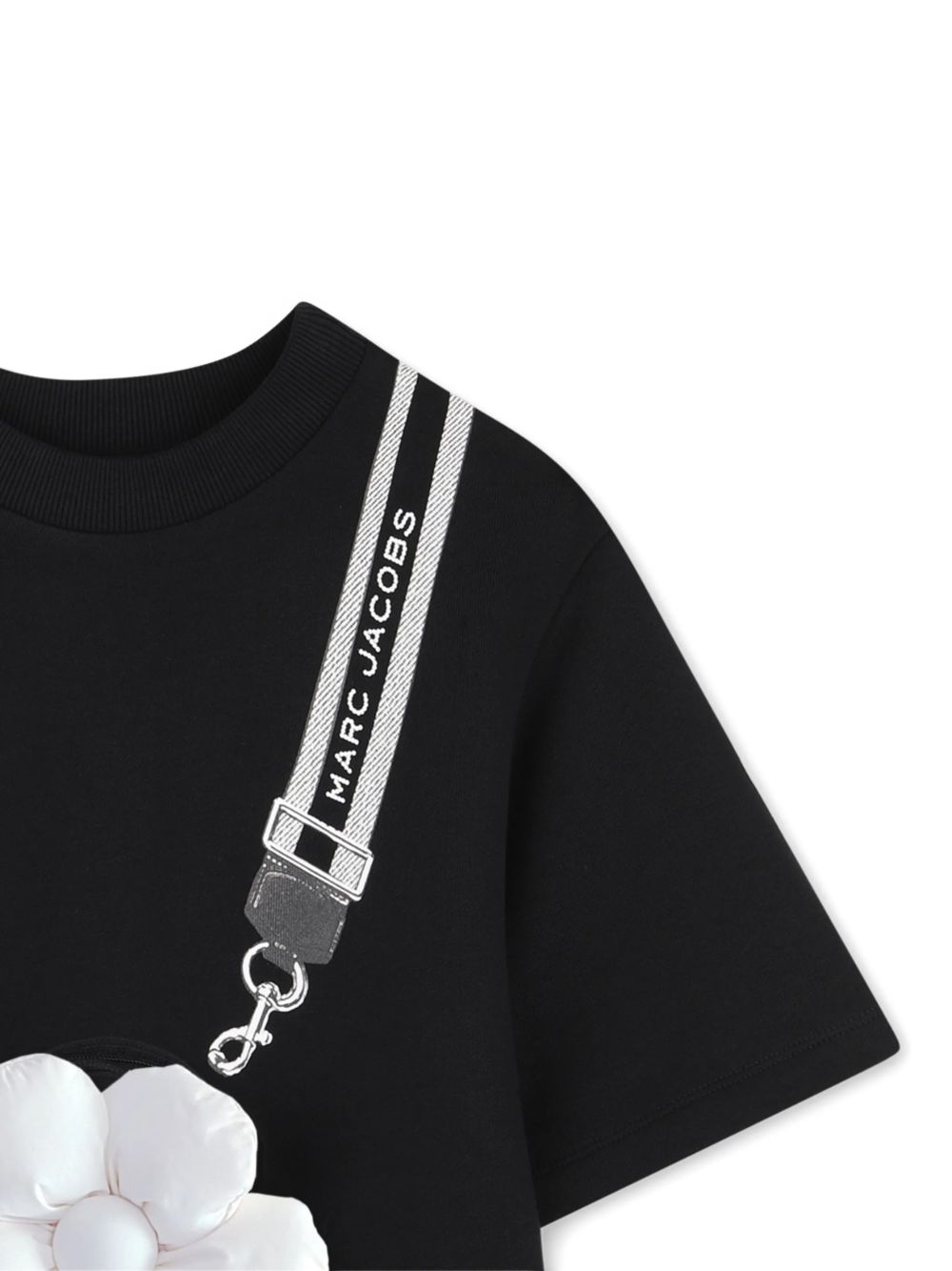 Abito per bambina The Marc Jacobs Kids nero con applicazione fiori in rilievo W60975 09B THE MARC JACOBS KIDS 