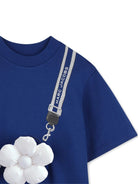 Abito per bambina The Marc Jacobs Kids blu  con applicazione fiori in rilievo W60975 841 THE MARC JACOBS KIDS 