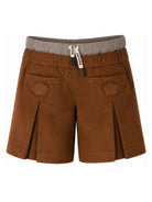 Shorts per bambina The Marc Jacobs Kids marrone con design a pieghe W60985 367 THE MARC JACOBS KIDS 