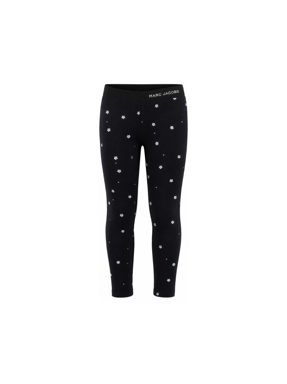 Leggins per bambina The Marc Jacobs Kids neri con applicazione fiori in rilievo W60986 09B THE MARC JACOBS KIDS 