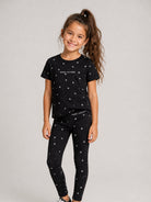 Leggins per bambina The Marc Jacobs Kids neri con applicazione fiori in rilievo W60986 09B THE MARC JACOBS KIDS 
