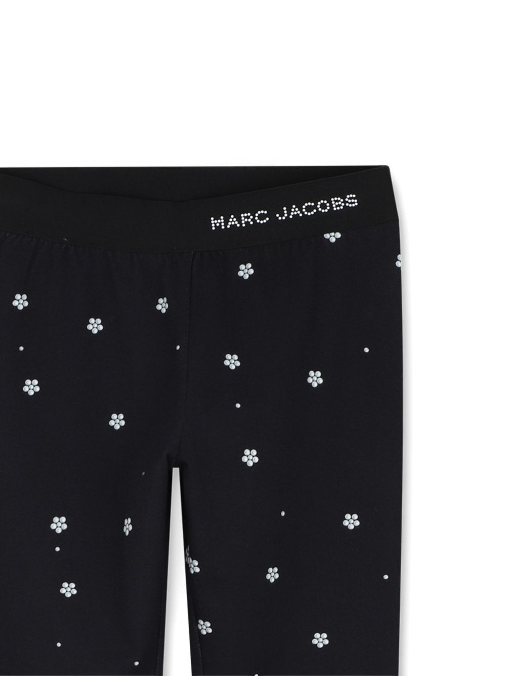 Leggins per bambina The Marc Jacobs Kids neri con applicazione fiori in rilievo W60986 09B THE MARC JACOBS KIDS 
