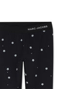 Leggins per bambina The Marc Jacobs Kids neri con applicazione fiori in rilievo W60986 09B THE MARC JACOBS KIDS 