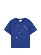 T-shirt per bambina The Marc Jacobs Kids blu con decorazione in cristalli W60993 841 THE MARC JACOBS KIDS 