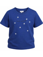T-shirt per bambina The Marc Jacobs Kids blu con decorazione in cristalli W60993 841 THE MARC JACOBS KIDS 