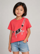 T-shirt per bambina The Marc Jacobs Kids rossa con stampa grafica W60994 98A THE MARC JACOBS KIDS 
