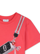 T-shirt per bambina The Marc Jacobs Kids rossa con stampa grafica W60994 98A THE MARC JACOBS KIDS 