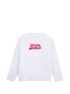 T-shirt per bambina The Marc Jacobs Kids bianca con logo sul davanti W60997 10P THE MARC JACOBS KIDS 