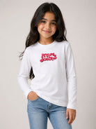 T-shirt per bambina The Marc Jacobs Kids bianca con logo sul davanti W60997 10P THE MARC JACOBS KIDS 