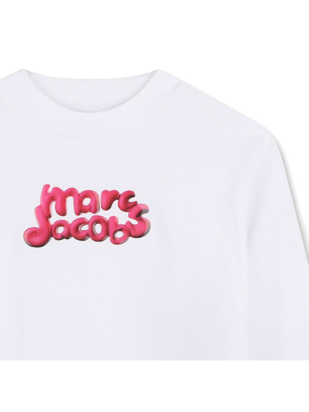 T-shirt per bambina The Marc Jacobs Kids bianca con logo sul davanti W60997 10P THE MARC JACOBS KIDS 