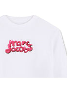 T-shirt per bambina The Marc Jacobs Kids bianca con logo sul davanti W60997 10P THE MARC JACOBS KIDS 