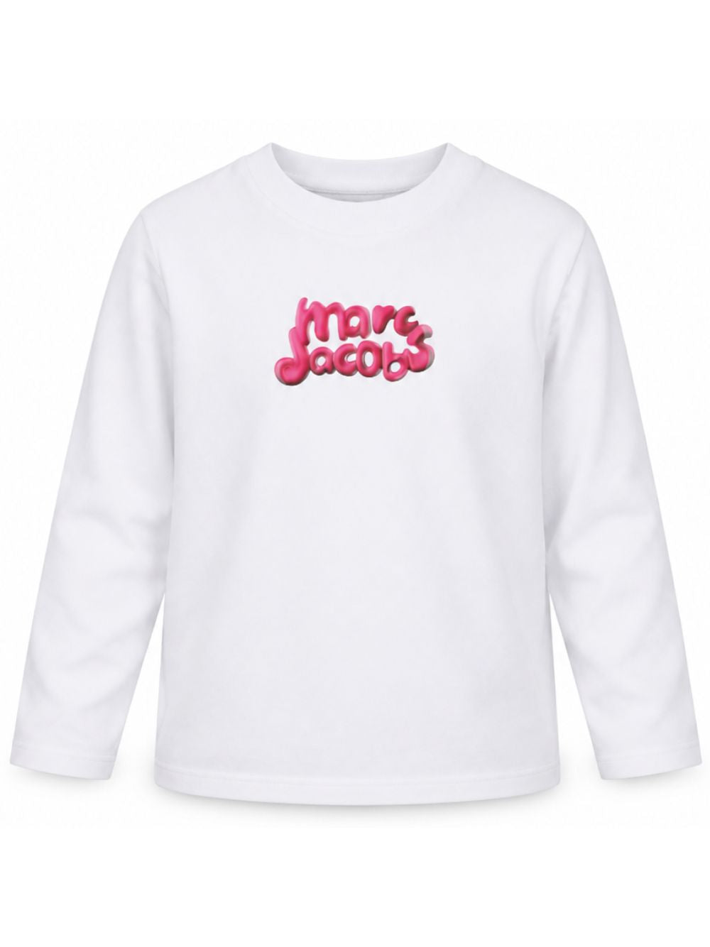 T-shirt per bambina The Marc Jacobs Kids bianca con logo sul davanti W60997 10P THE MARC JACOBS KIDS 