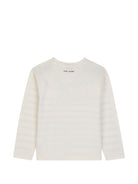 T-shirt Trompe-l'oeil per bambina The Marc Jacobs Kids bianco sporco con motivo a righe W60998 148 THE MARC JACOBS KIDS 