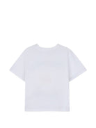 T-shirt per bambina The Marc Jacobs Kids bianca con applicazione fiore W61000 10P THE MARC JACOBS KIDS 