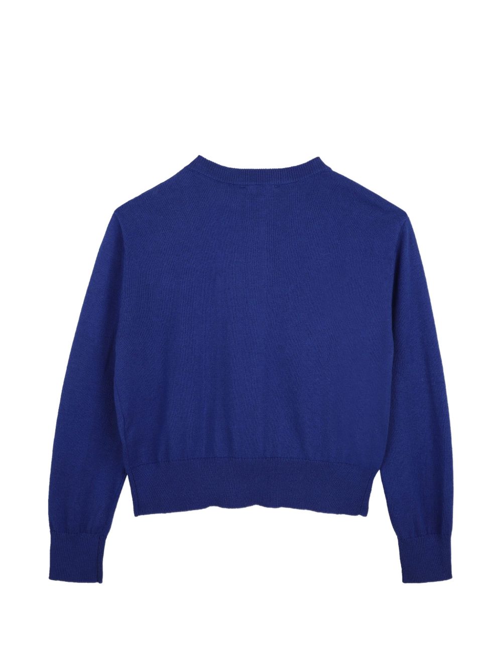 Cardigan per bambina The Marc Jacobs Kids blu con logo sul davanti W61003 841 THE MARC JACOBS KIDS 