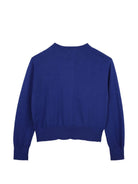 Cardigan per bambina The Marc Jacobs Kids blu con logo sul davanti W61003 841 THE MARC JACOBS KIDS 