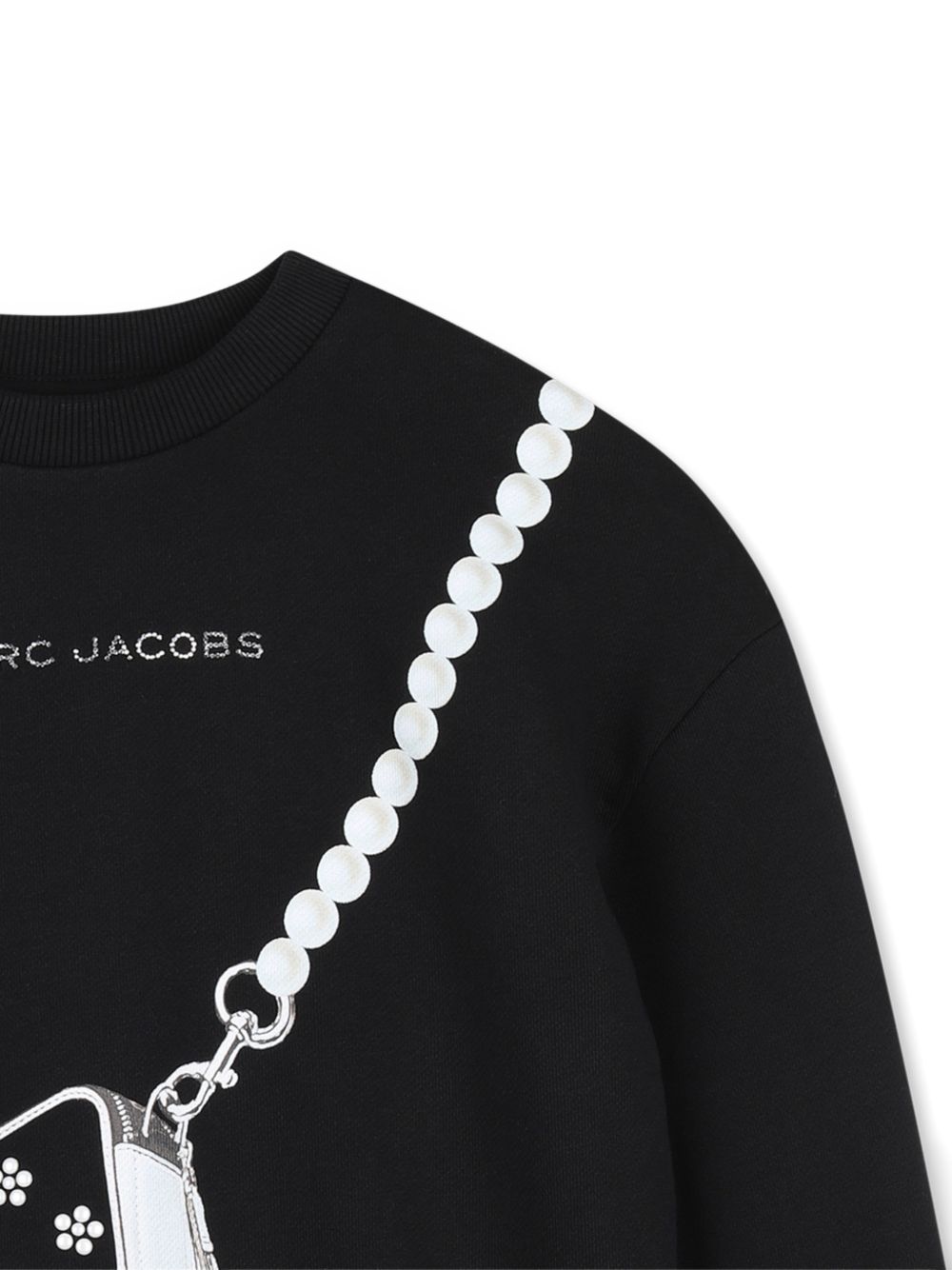 Felpa per bambina The Marc Jacobs Kids nera con stampa a trompe l'oeil W61005 09B THE MARC JACOBS KIDS 