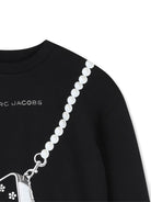 Felpa per bambina The Marc Jacobs Kids nera con stampa a trompe l'oeil W61005 09B THE MARC JACOBS KIDS 