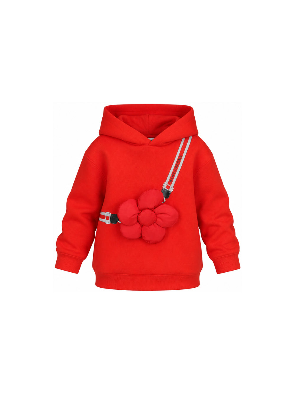 Felpa per bambina The Marc Jacobs Kids rossa con applicazione a fiore in rilievo W61007 97S THE MARC JACOBS KIDS 