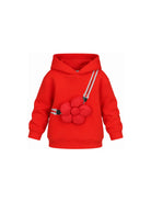 Felpa per bambina The Marc Jacobs Kids rossa con applicazione a fiore in rilievo W61007 97S THE MARC JACOBS KIDS 
