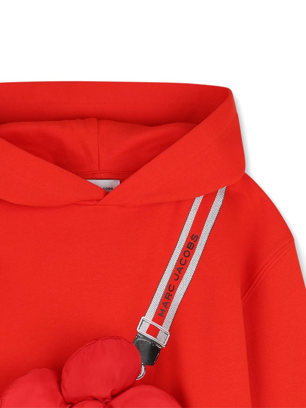 Felpa per bambina The Marc Jacobs Kids rossa con applicazione a fiore in rilievo W61007 97S THE MARC JACOBS KIDS 