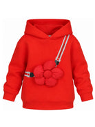Felpa per bambina The Marc Jacobs Kids rossa con applicazione a fiore in rilievo W61007 97S THE MARC JACOBS KIDS 