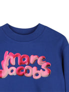 Felpa per bambina The Marc Jacobs Kids blu con logo sul davanti W61008 841 THE MARC JACOBS KIDS 