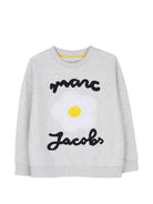 Felpa per bambina The Marc Jacobs Kids grigia con applicazione fiore in rilievo W61009 A18 THE MARC JACOBS KIDS 