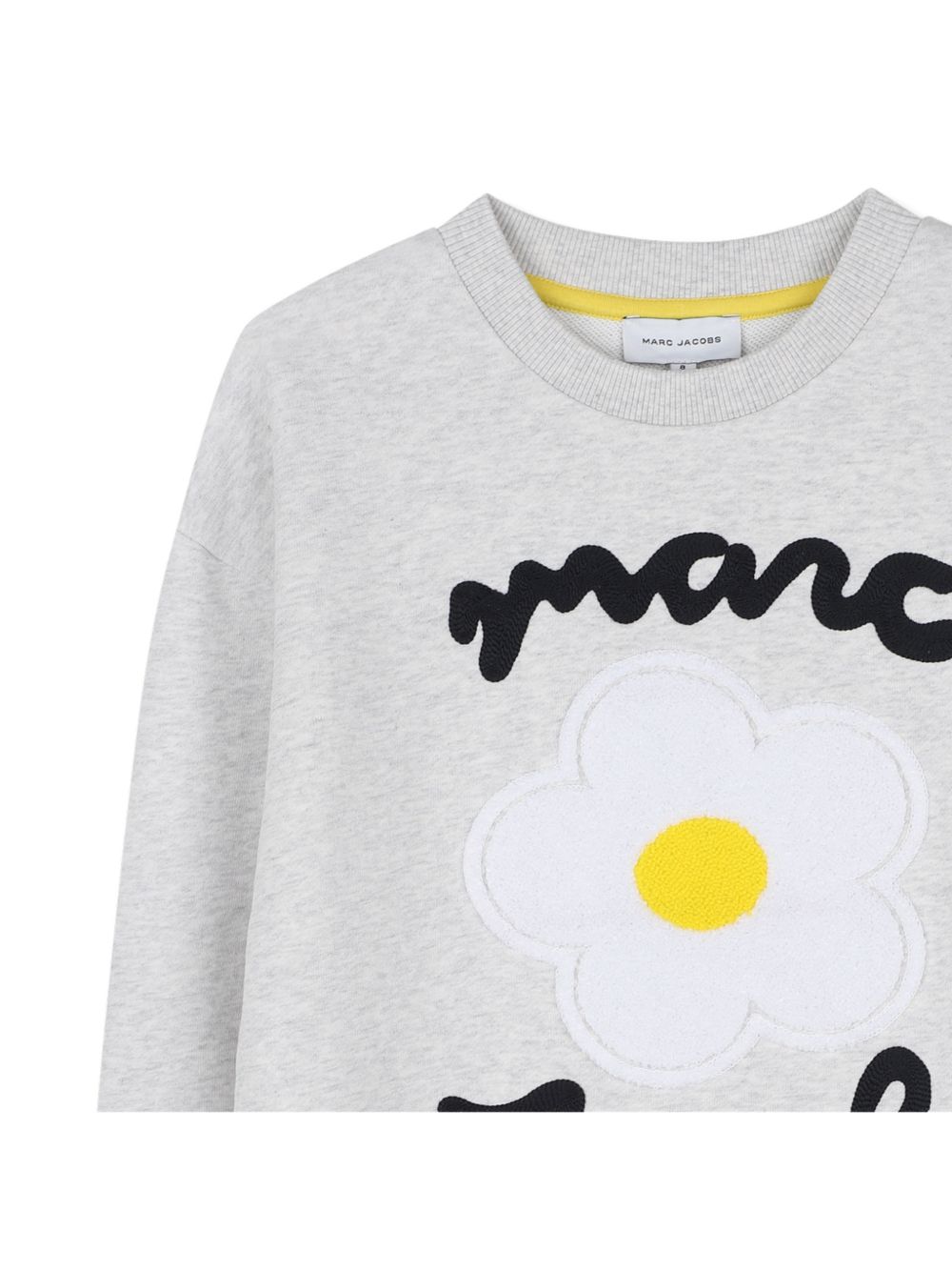 Felpa per bambina The Marc Jacobs Kids grigia con applicazione fiore in rilievo W61009 A18 THE MARC JACOBS KIDS 