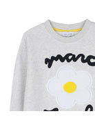 Felpa per bambina The Marc Jacobs Kids grigia con applicazione fiore in rilievo W61009 A18 THE MARC JACOBS KIDS 