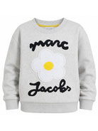 Felpa per bambina The Marc Jacobs Kids grigia con applicazione fiore in rilievo W61009 A18 THE MARC JACOBS KIDS 