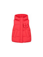 Gilet per bambina The Marc Jacobs Kids rosso con applicazione a fiore sul davanti W61013 98A THE MARC JACOBS KIDS 