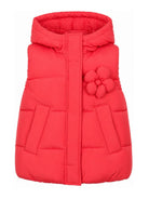 Gilet per bambina The Marc Jacobs Kids rosso con applicazione a fiore sul davanti W61013 98A THE MARC JACOBS KIDS 