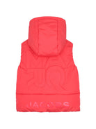 Gilet per bambina The Marc Jacobs Kids rosso con applicazione a fiore sul davanti W61013 98A THE MARC JACOBS KIDS 