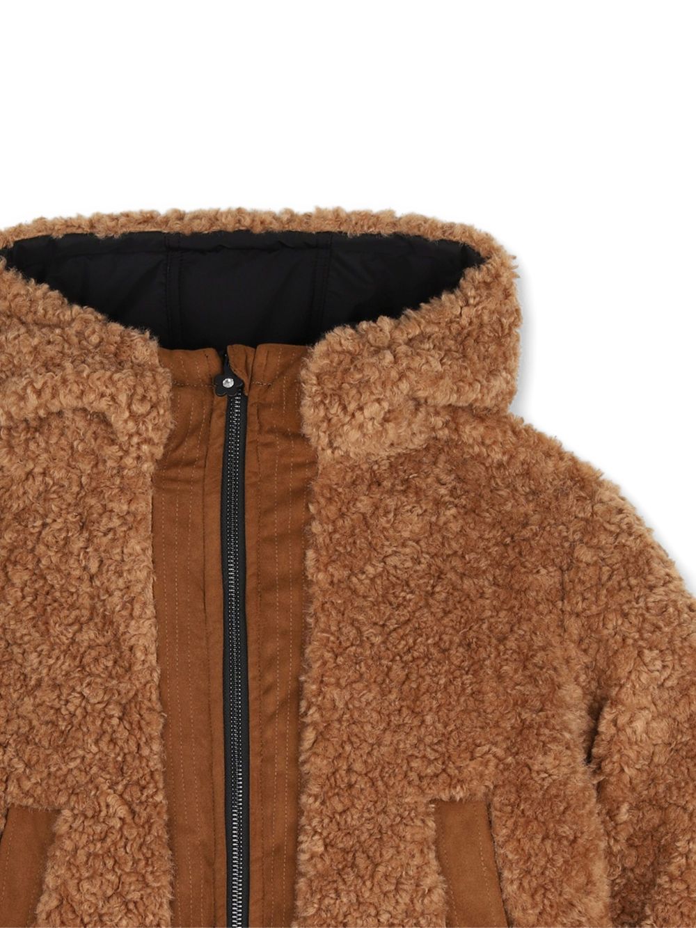 Giubbino per bambina The Marc Jacobs Kids marrone con finitura in shearling W61015 213 THE MARC JACOBS KIDS 