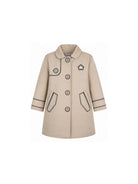 Cappotto per bambina The Marc Jacobs Kids beige con stampa a trompe l'oeil W61016 296 THE MARC JACOBS KIDS 