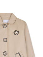 Cappotto per bambina The Marc Jacobs Kids beige con stampa a trompe l'oeil W61016 296 THE MARC JACOBS KIDS 