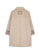 Cappotto per bambina The Marc Jacobs Kids beige con stampa a trompe l'oeil W61016 296 THE MARC JACOBS KIDS 